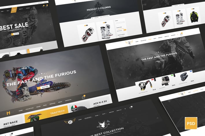 Motor Vehikal - Motorcycle Online Store PSD