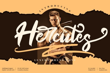 Hercutes Brush Font