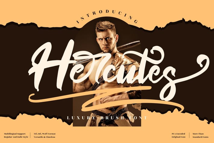 Hercutes Brush Font