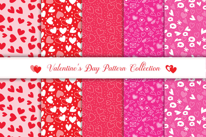 Valentine's day pattern collection v3