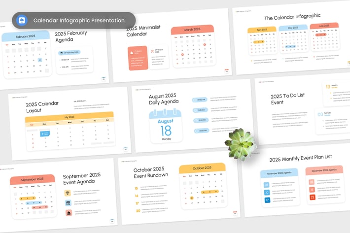 2025 Calendar Infographic Keynote