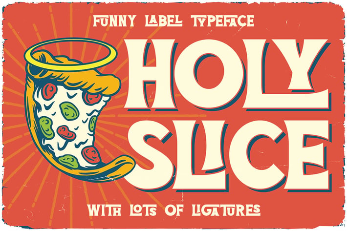 Holy Slice Ligature Label Font