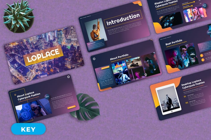 Loplace  - Cyberpunk Fashion Keynote Templates
