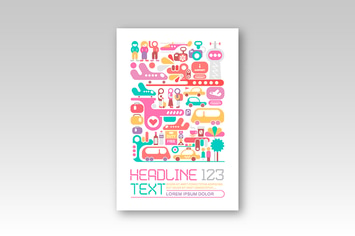 International Airport vector template design