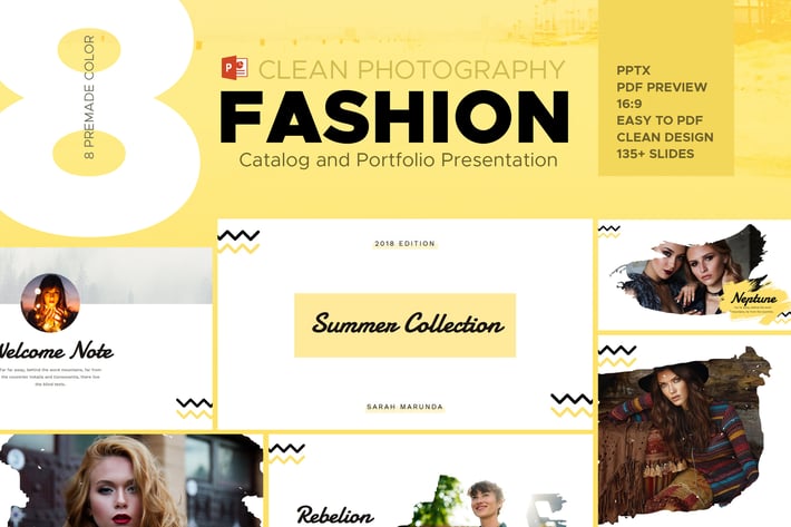 Minimal Fashion Catalog & Photography Powerpoint 