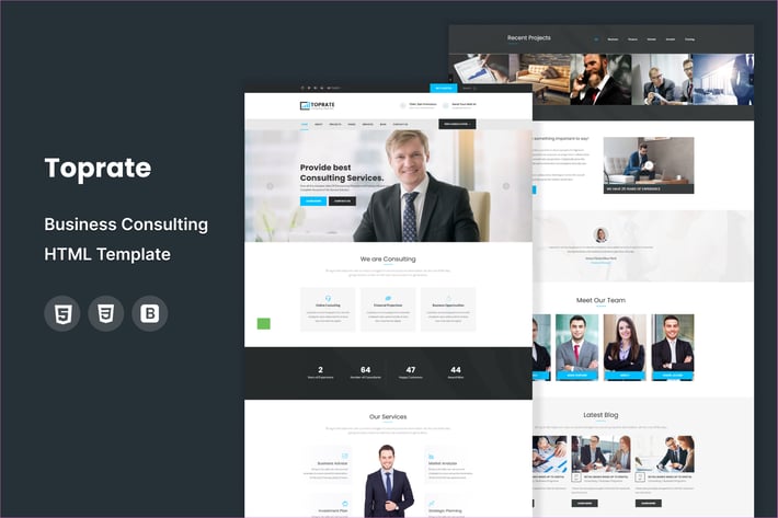 Toprate - Business Consulting HTML Template