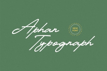 Aphan Typograph - A Handwritten Logo Font