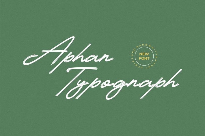 Aphan Typograph - A Handwritten Logo Font