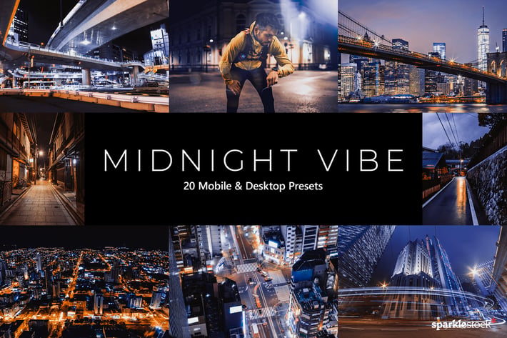 20 Midnight Vibes Lightroom Presets & LUTs