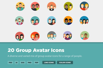 20 Group Avatar Icons