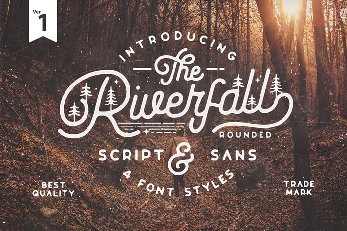 Riverfall Rounded Script and Sans 4 Typeface Ver.1