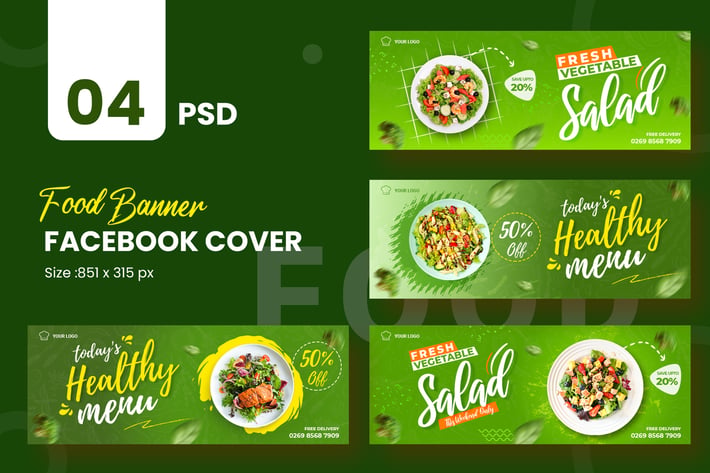 Healthy Food Facebook Cover Template