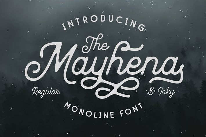Mayhena Monoline Font