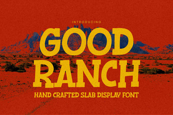 Good Ranch - Hand Crafted Slab Display Font