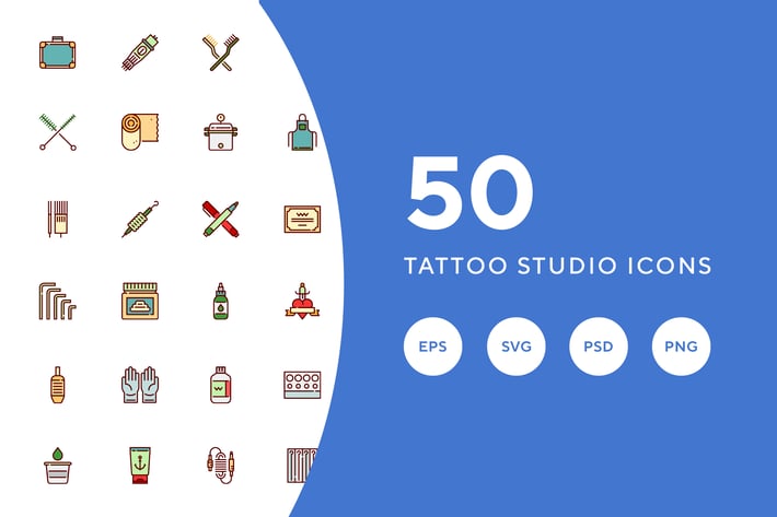 Tattoo Studio Icons