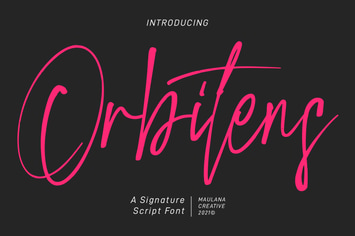 Orbitens Signatue Script Font