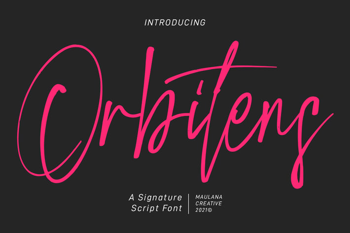 Orbitens Signatue Script Font