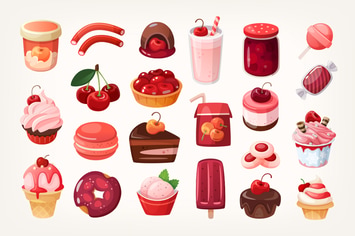 All kinds of cherry desserts.