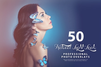 50 Natural Light Leak Photo Overlays
