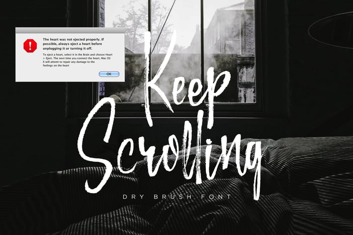 Keep Scrolling - Handwritten Font
