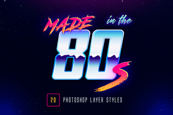 80s Retro - Photoshop Layer Styles