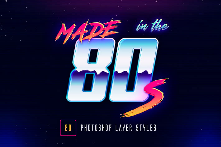 80s Retro - Photoshop Layer Styles