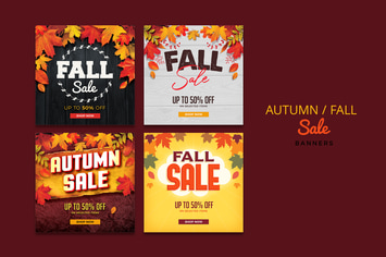 Autumn/ Fall Sale Banners
