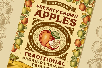 Retro Apples Poster