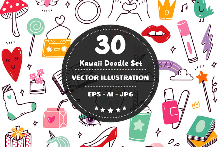Kawaii Doodle Set