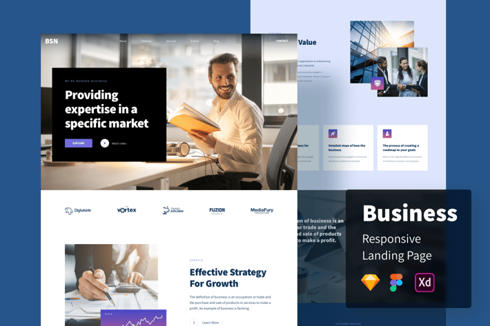 Business Responsive Landing Page