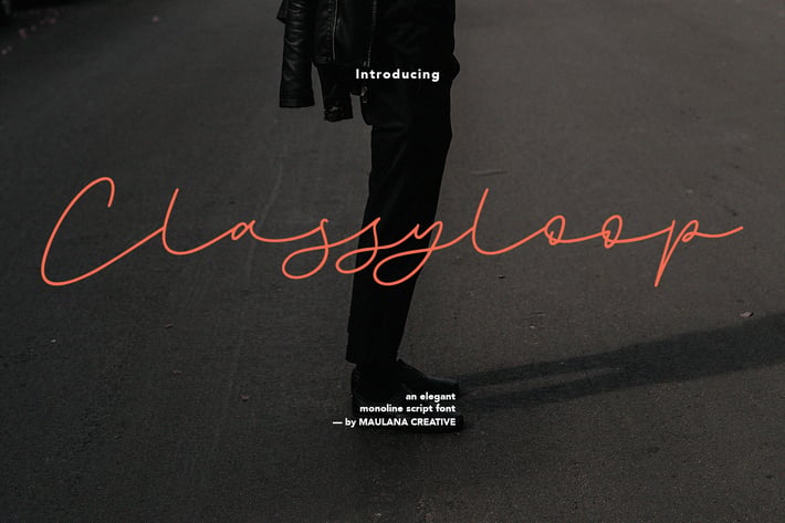 Classyloop Elegant Monoline Script Font