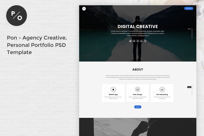 Pon - Agency Creative, Personal Portfolio