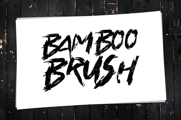 Bamboo Brush - Hand written Typeface