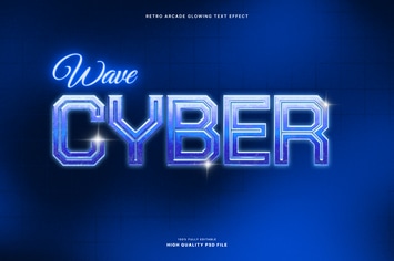 Retro Arcade Glowing Text Effect