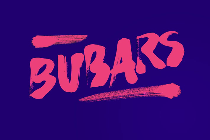 bubarz brush font