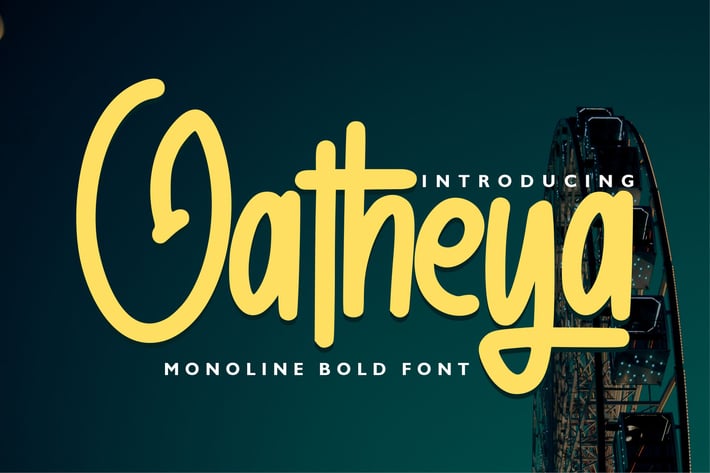 Jatheya | Monoline Bold Font