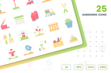Gardening Icons Set