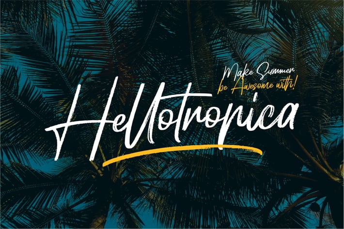 Hellotropica | Handbrushed Font
