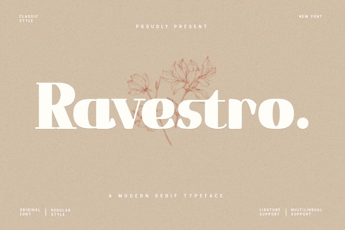 Ravestro - A Modern Serif Typeface