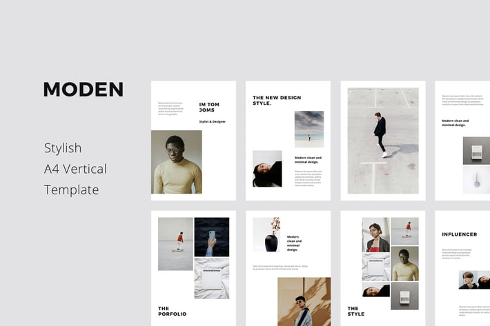 MODEN - A4 Vertical Keynote Style Template