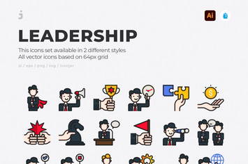 30 Leadership icons