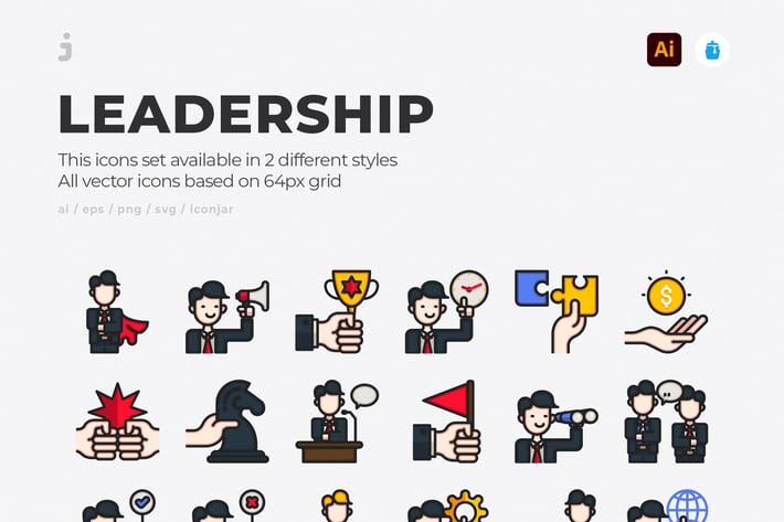 30 Leadership icons