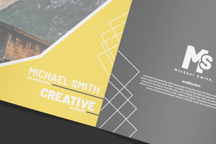 Elegant Square Brochure - Mockup