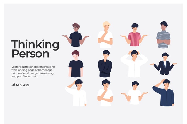 Thinking Person - Illustration