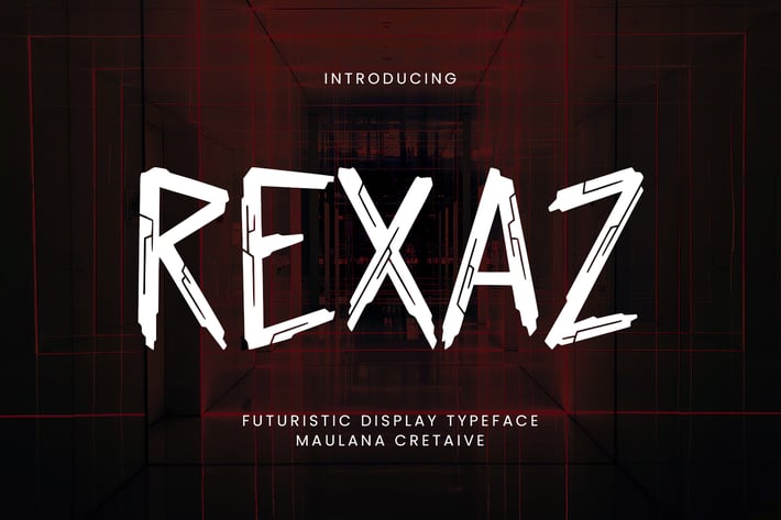 Rexaz Futuristic Display Typeface