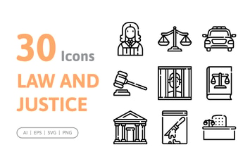 30 Law and Justice Icons