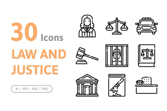 30 Law and Justice Icons