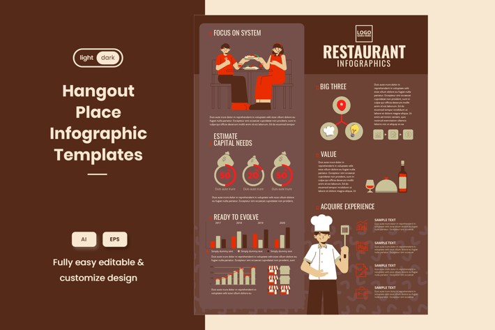 Cool Infographic Template for Restaurant