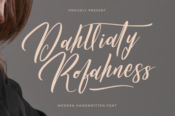 Dahlliaty Rofahness Modern Handwritten Font