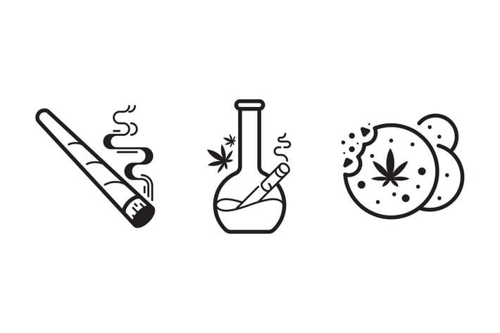 Cannabis icon set